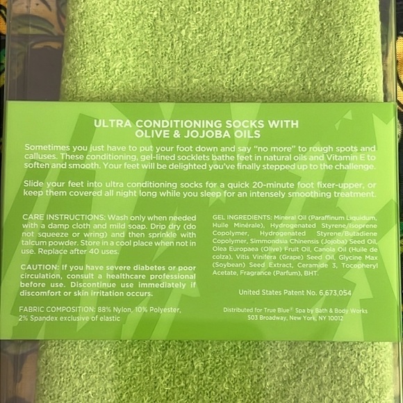 Brand New Bath & Body Works True Blue Ultra Conditioning Socks Soothing Socklets - Picture 9 of 11